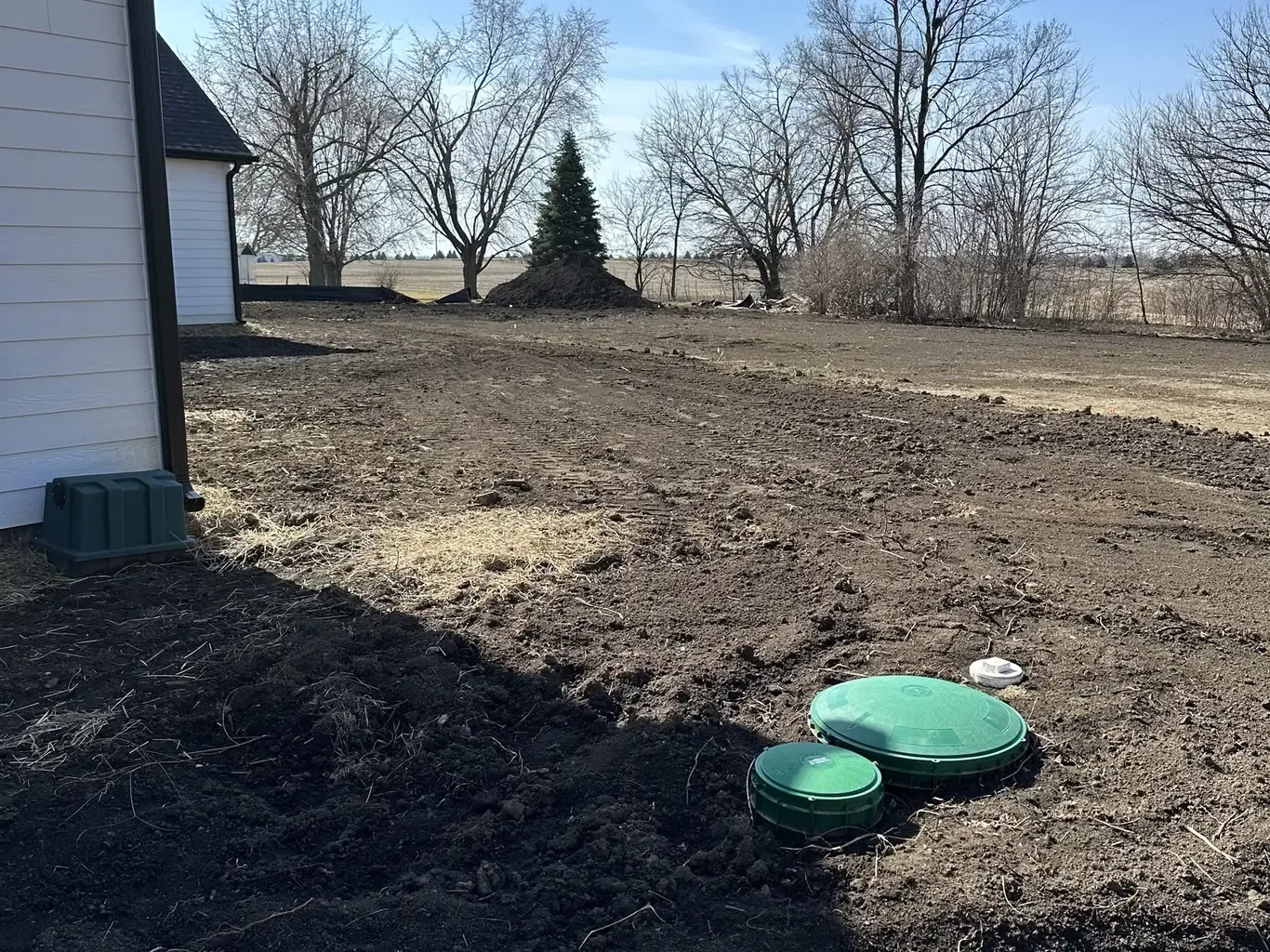 Before: Homer Glen New Construction Yard Grading & Sod by Rodak Landscaping