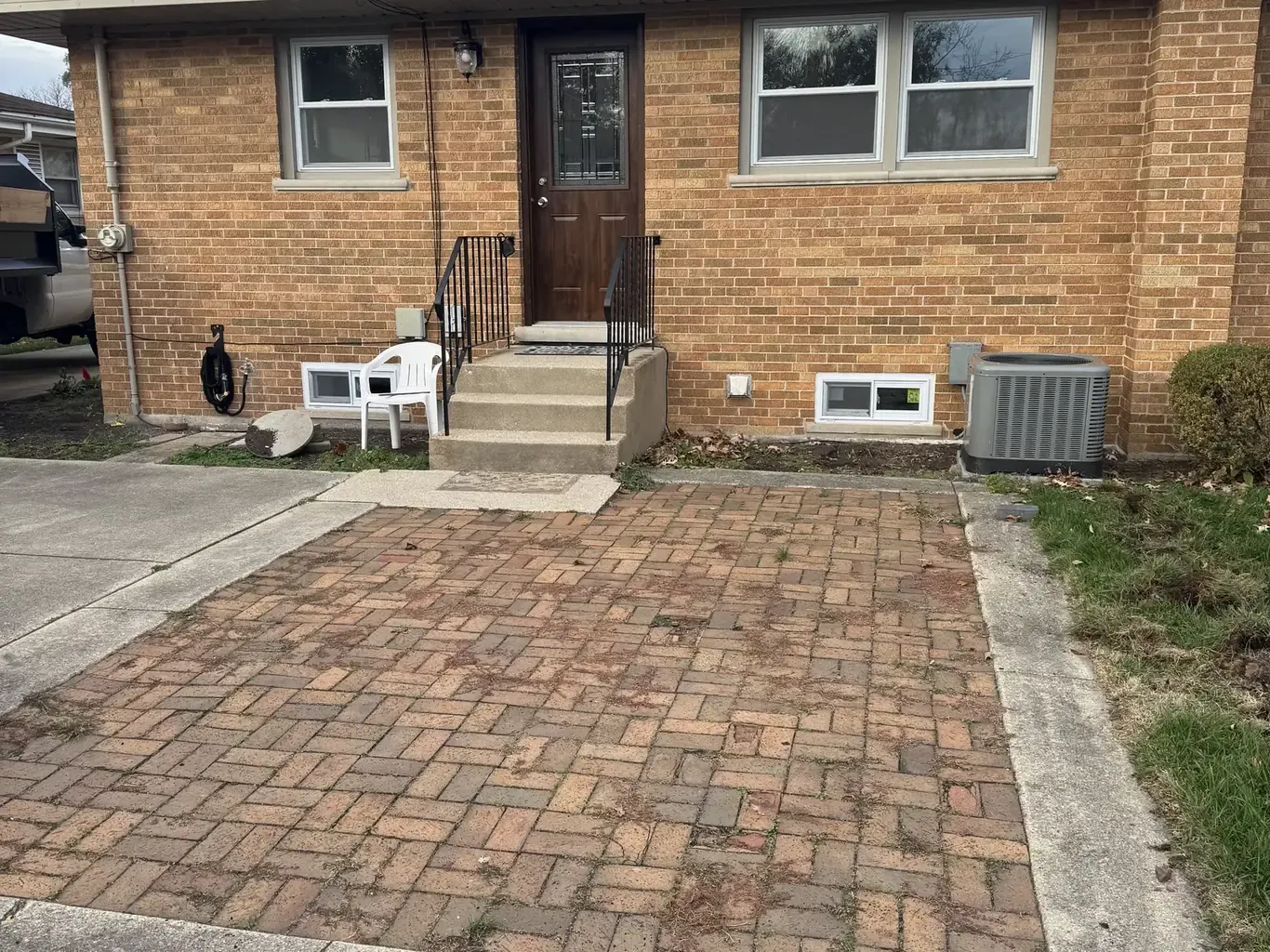Paver Patios in Lemont before Rodak Landscaping started: Lemont Backyard Paver Patio Installation
