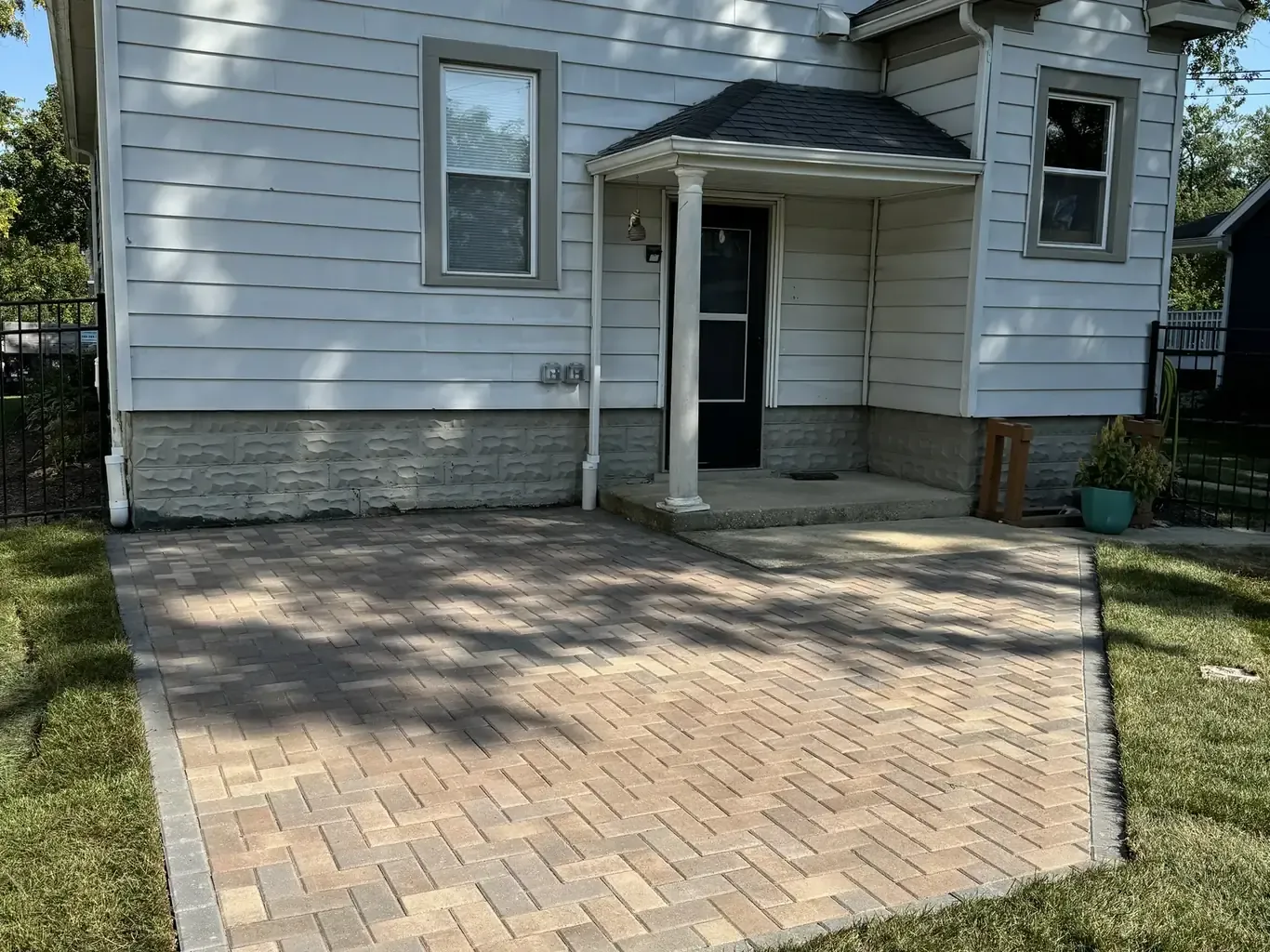After: Lockport Backyard Paver Patio by Rodak Landscaping