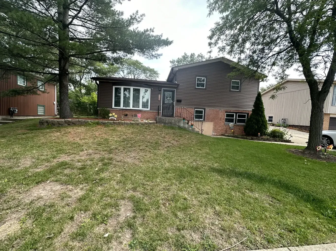 Before: Oak Forest Front Yard Transformation by Rodak Landscaping