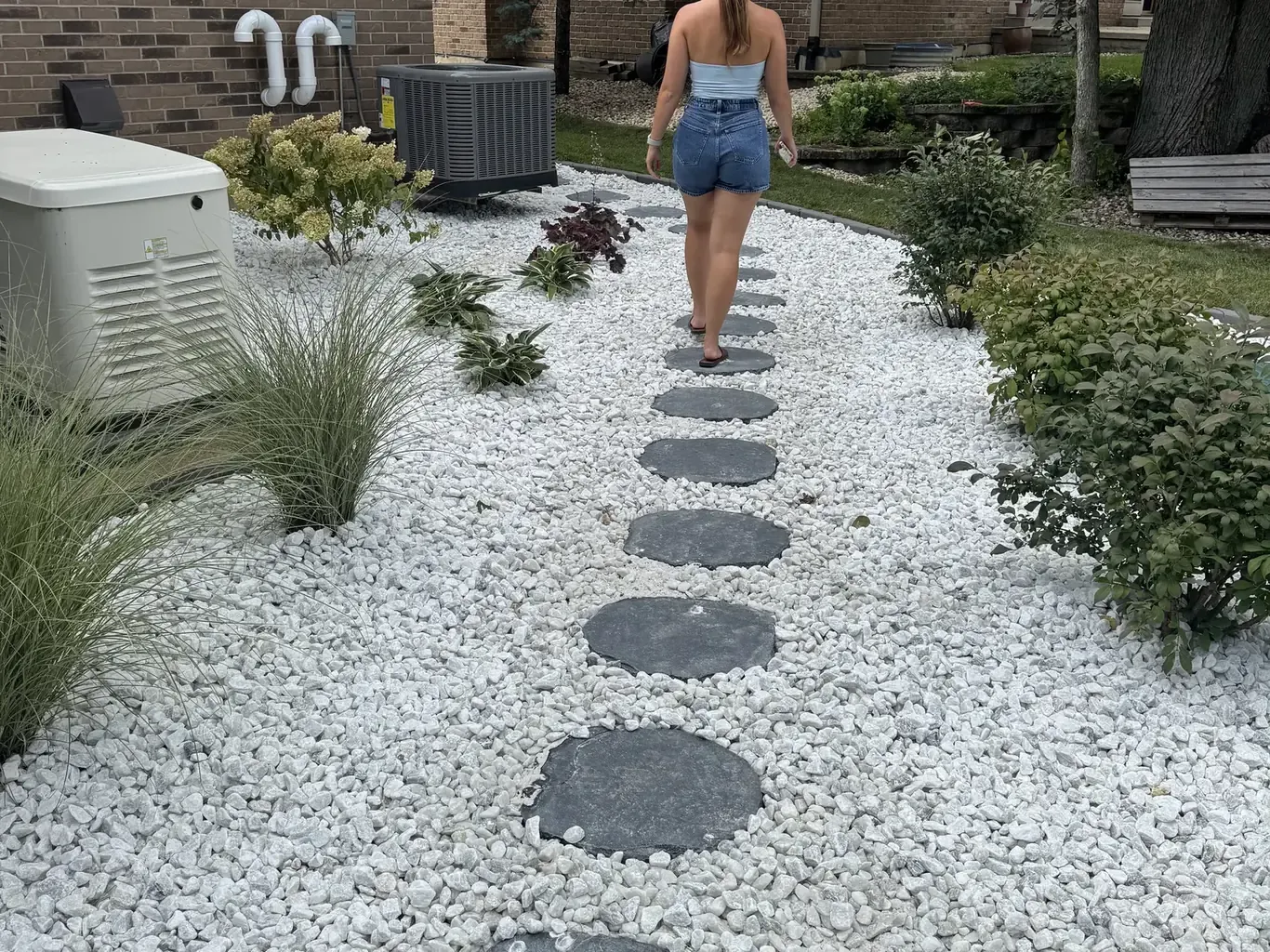 Orland Park New Construction Full Site Build, paver driveways in Orland Park by Rodak Landscaping